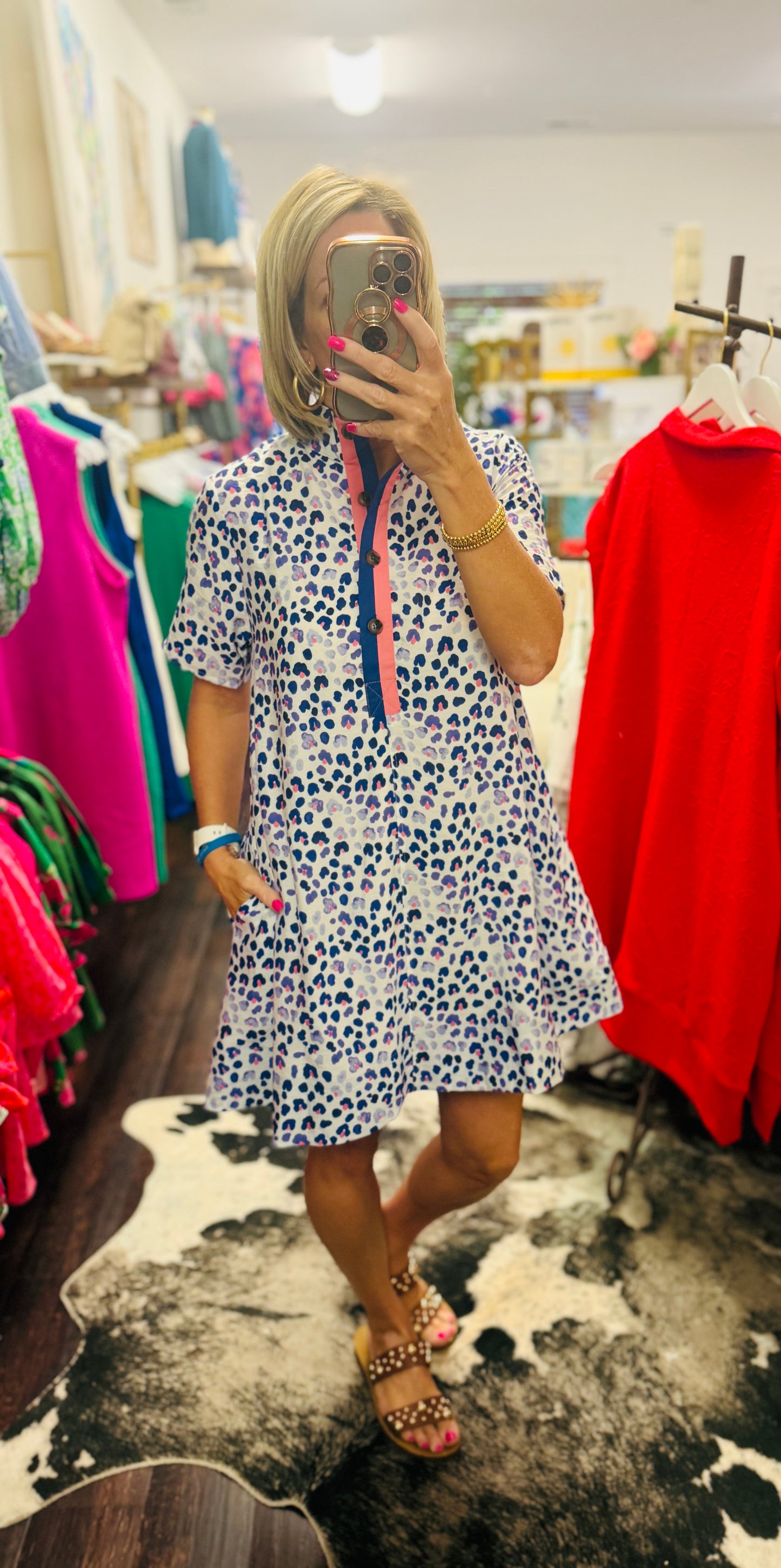 The Bluebell Leopard Swing Dress