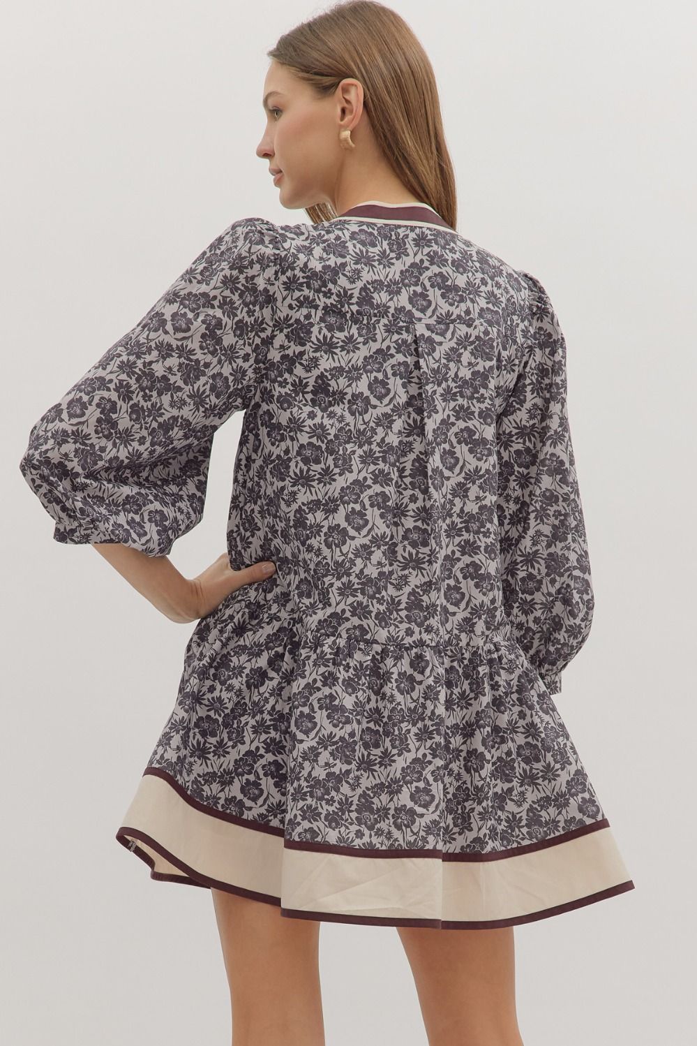 The Wren Floral Trim Dress