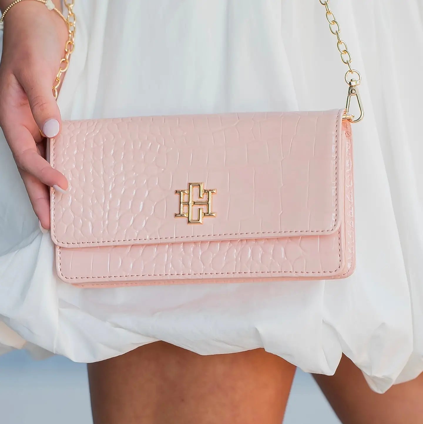Caroline Hill - Brynleigh Clutch Crossbody Blush
