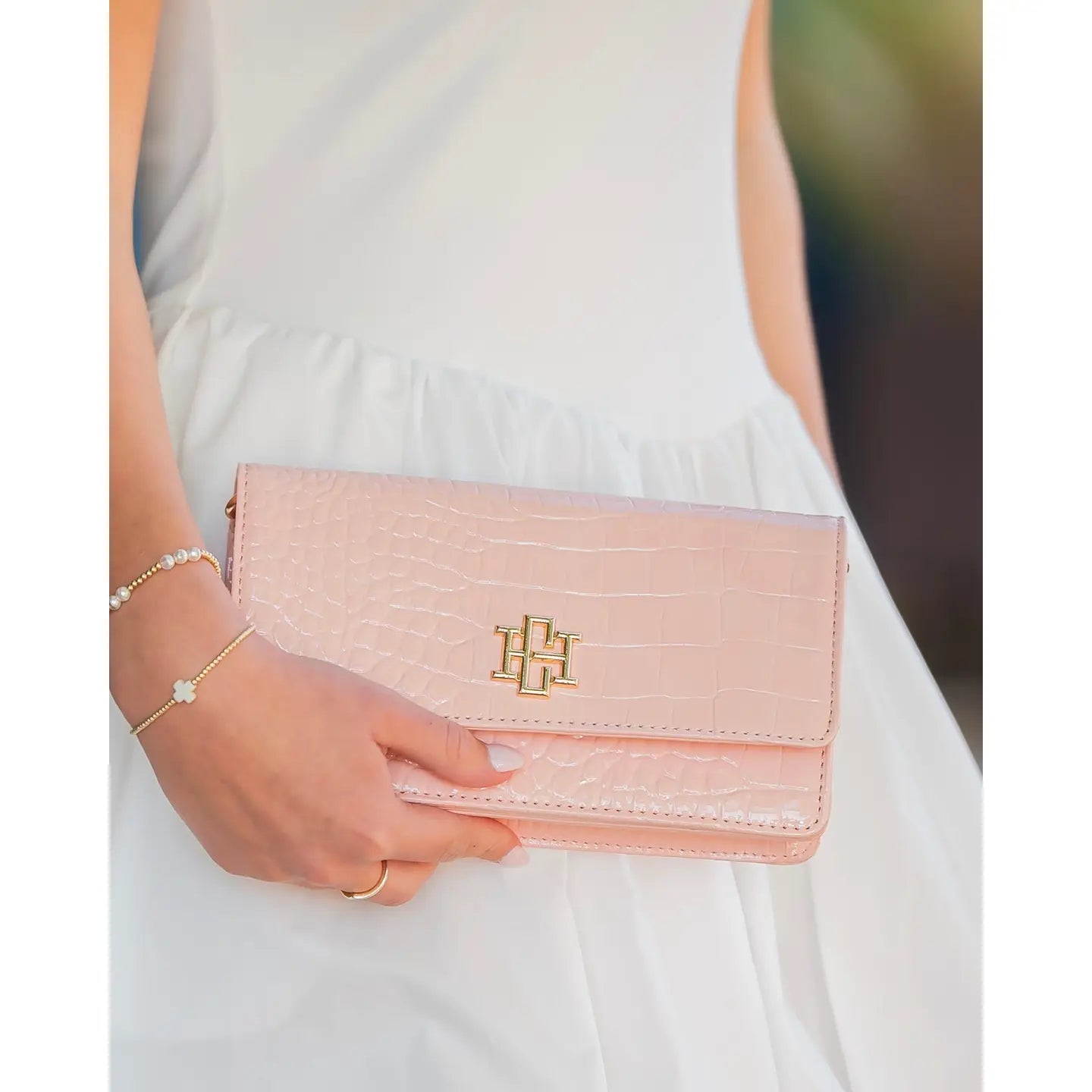 Caroline Hill - Brynleigh Clutch Crossbody Blush