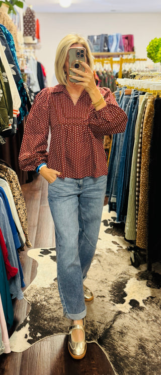 Dottie Mae Peasant Top