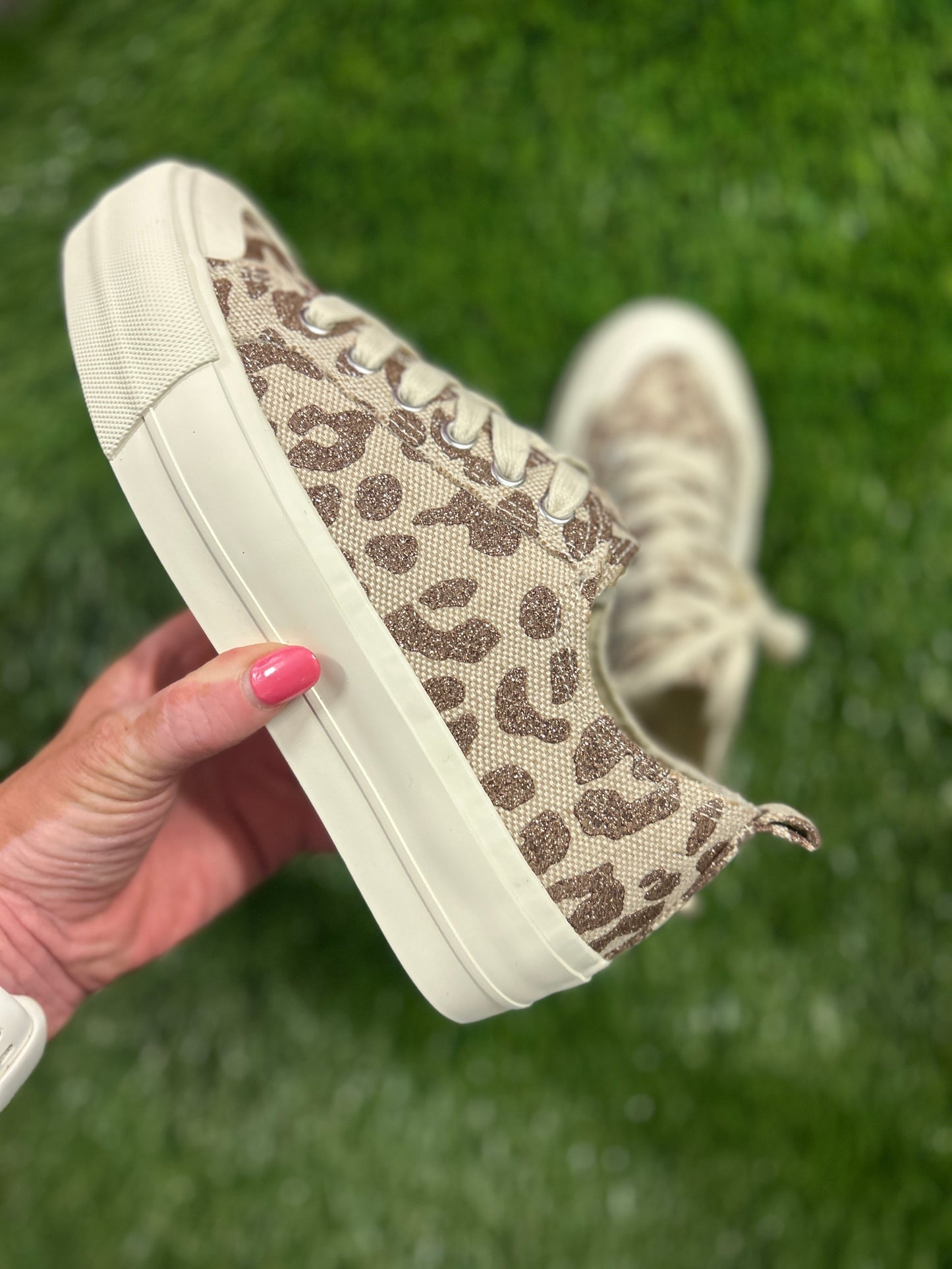 Corky's Tan Sparkle Leopard Take the Lead Shoes