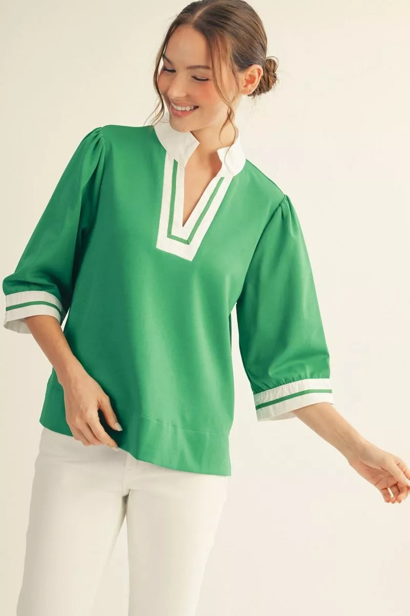 The Fairway Chic Top – Kelly Green