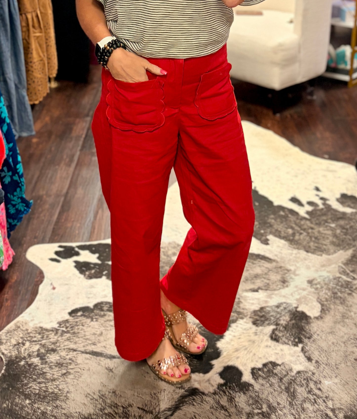 The Dakota Ruffle Pocket Pants