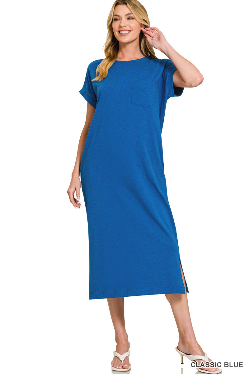 The Daily Comfort Pocket Midi Dress