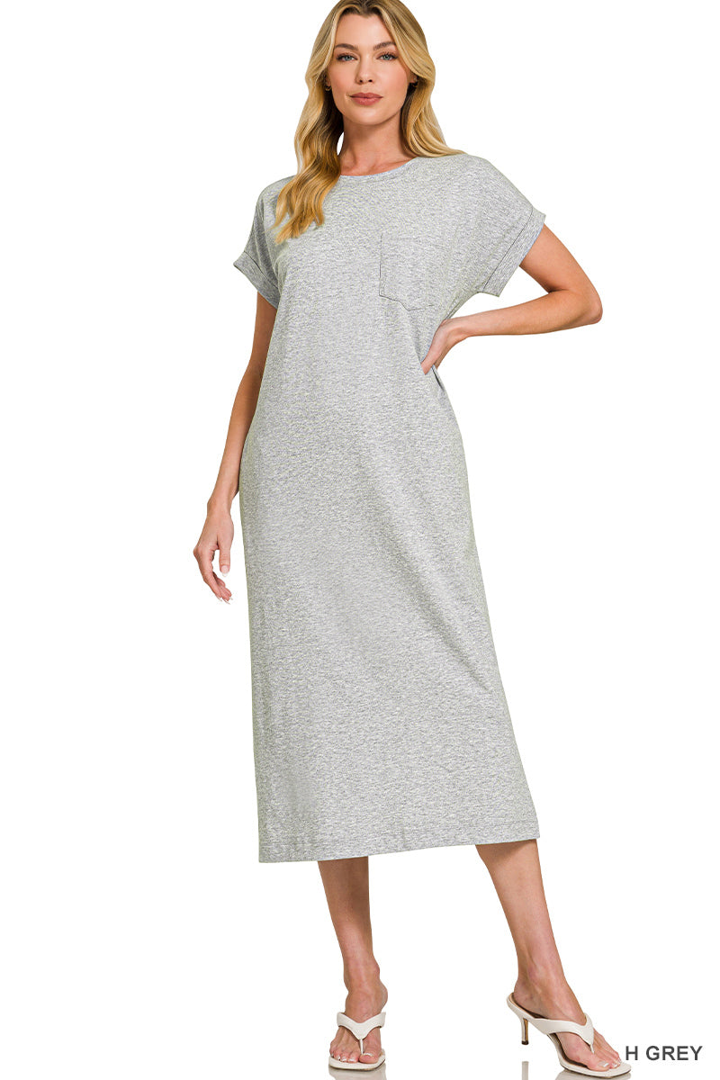 The Daily Comfort Pocket Midi Dress