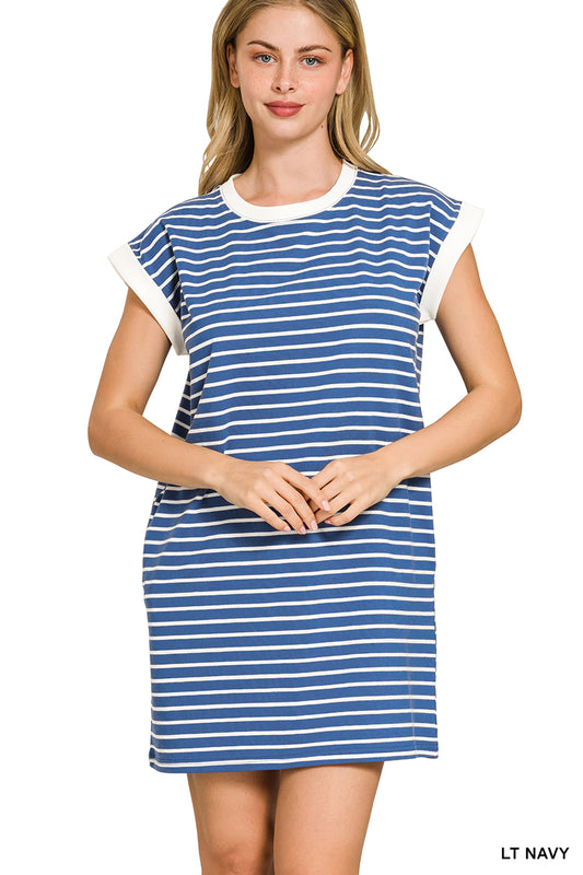 The Seaside Stripe Tee Dress