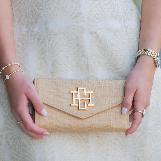 Caroline Hill - Carlington Clutch/Crossbody Natural