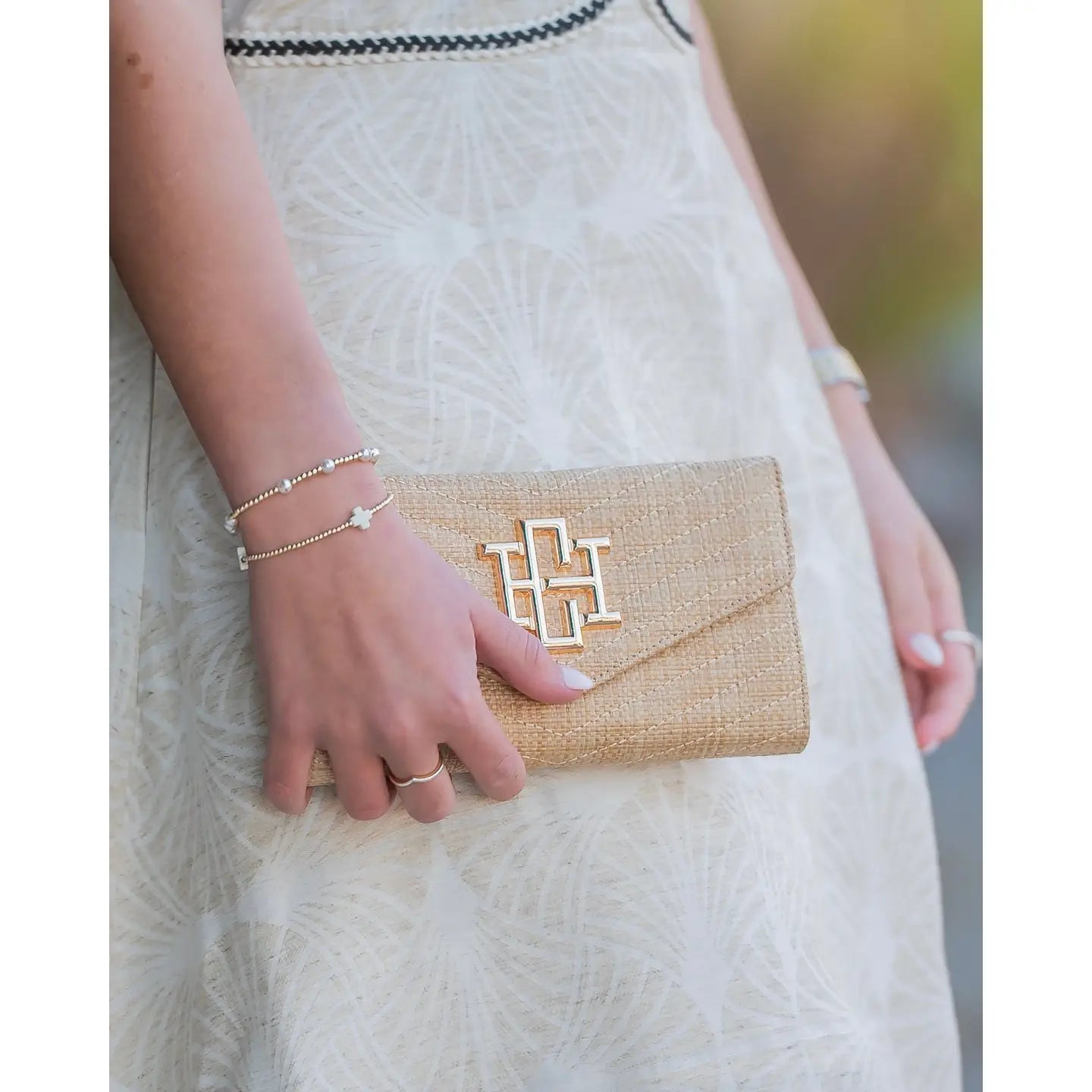 Caroline Hill - Carlington Clutch/Crossbody Natural