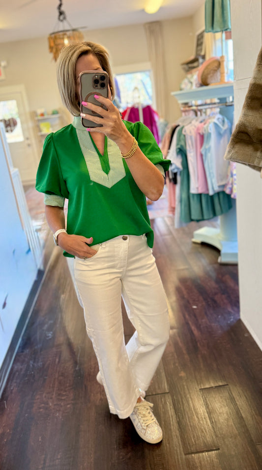 Emerald Coast Puff Sleeve Blouse
