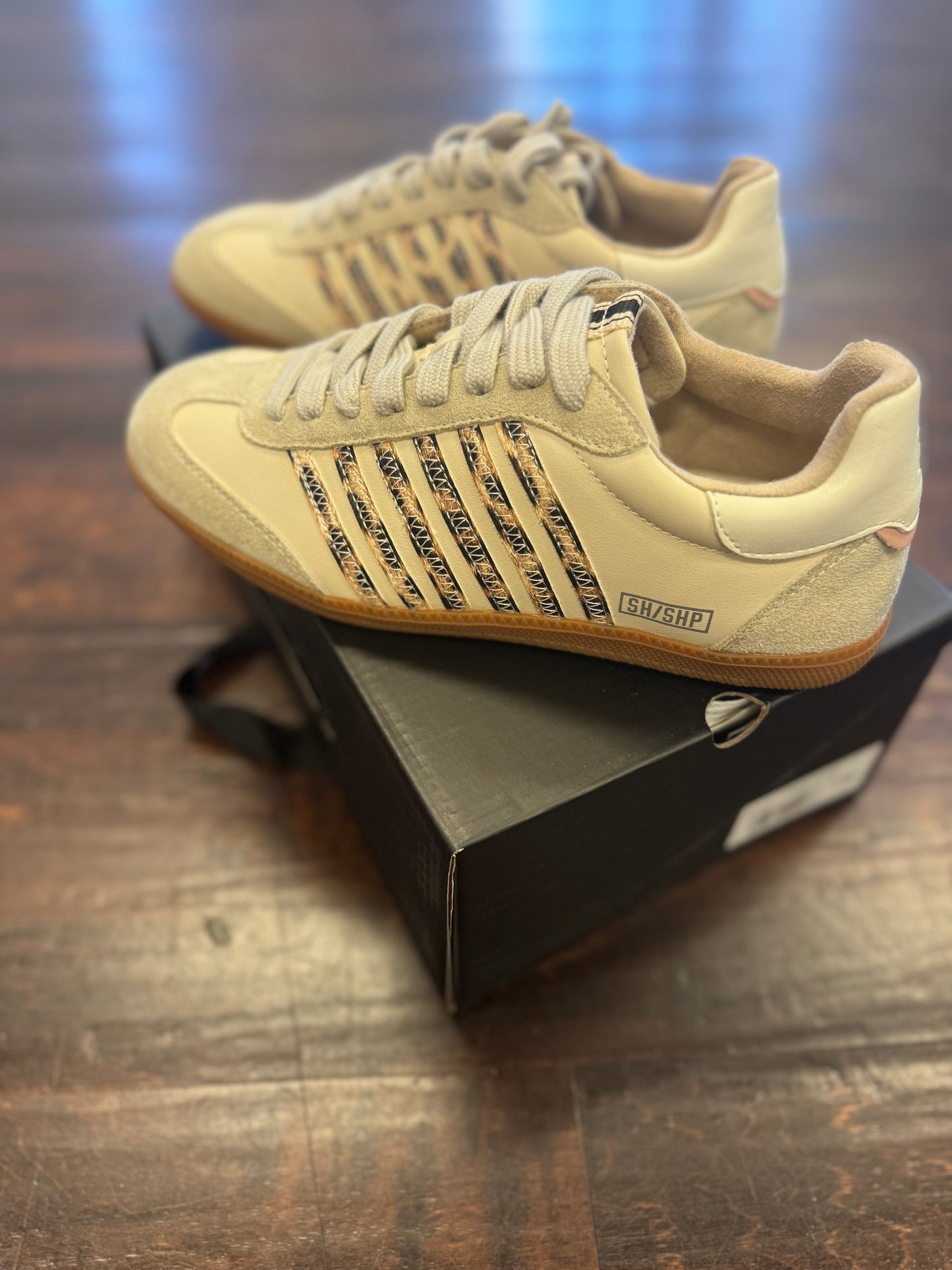 The Stevie Shu Shop Sneaker Beige Leopard