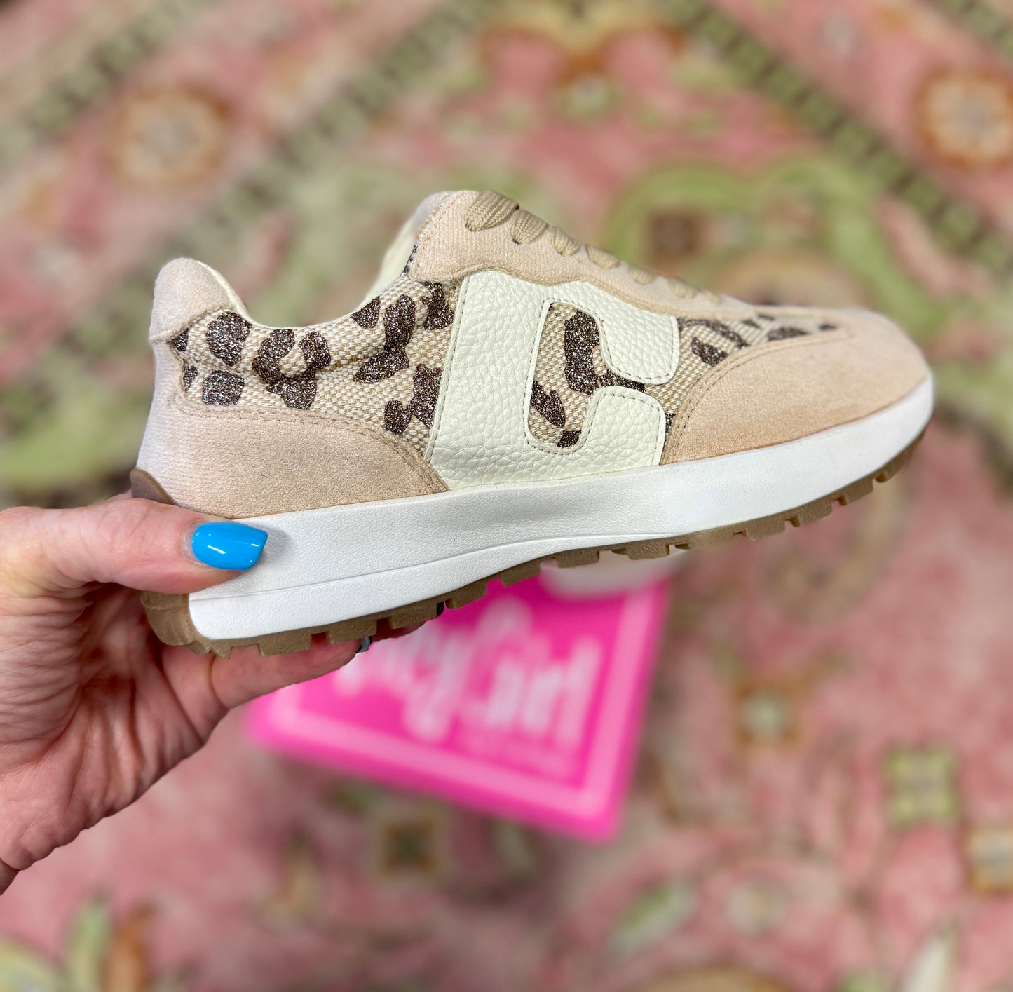 Corkys No Prob Sneaker Tan Sparkle Leopard