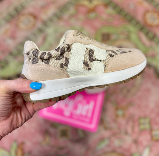 Corkys No Prob Sneaker Tan Sparkle Leopard