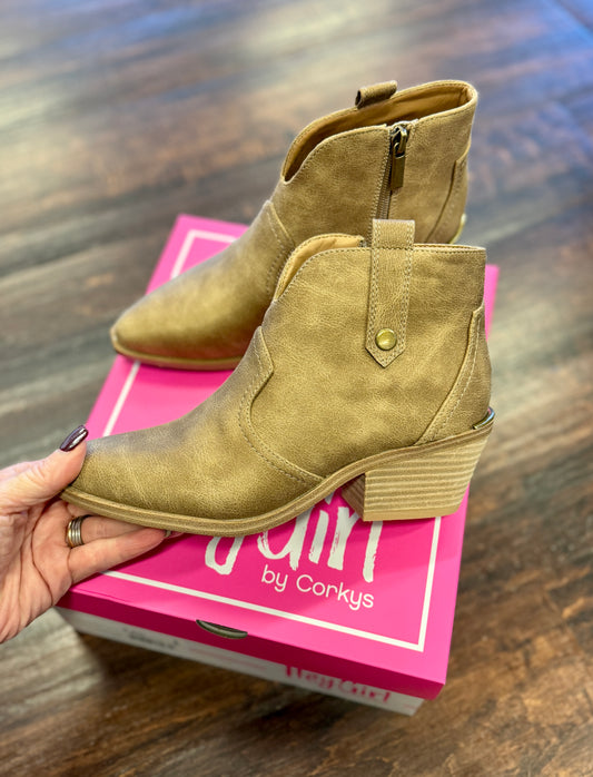 Corkys Closing Time Tan Bootie