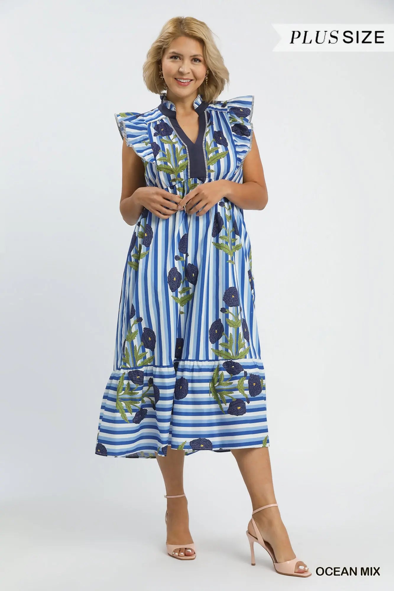 The Coastal Garden Midi Dress – Curvy