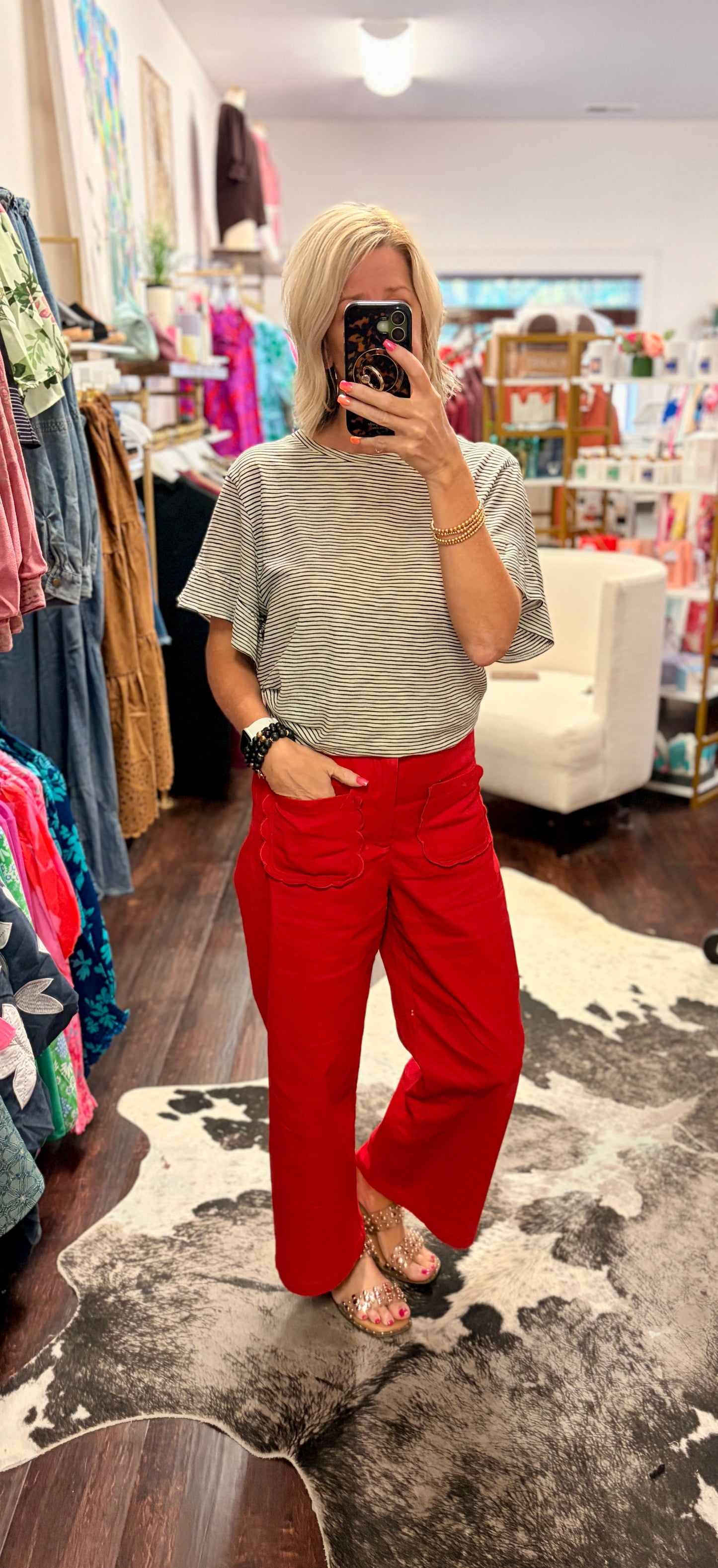 The Dakota Ruffle Pocket Pants