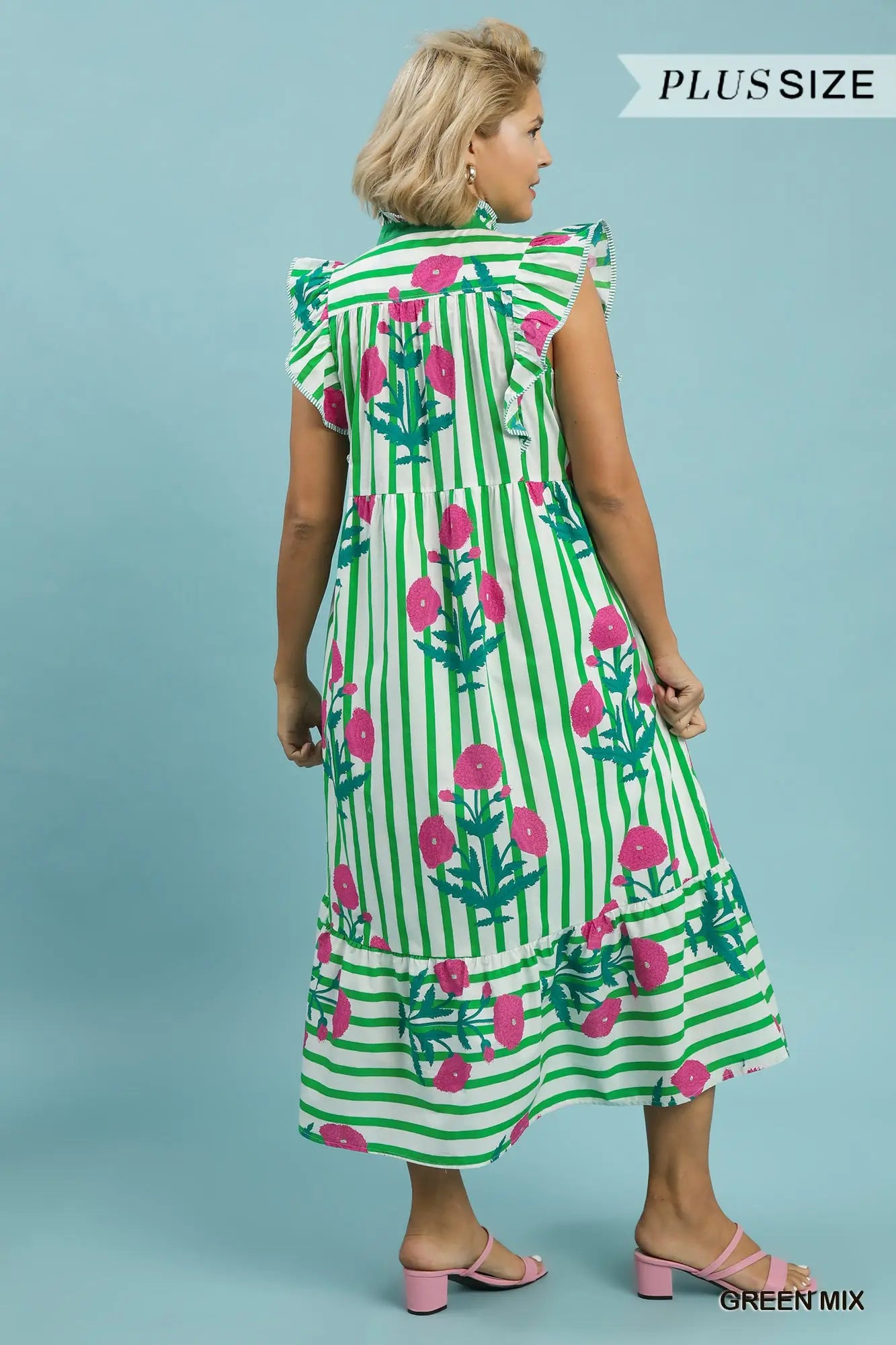 The Coastal Garden Midi Dress – Curvy