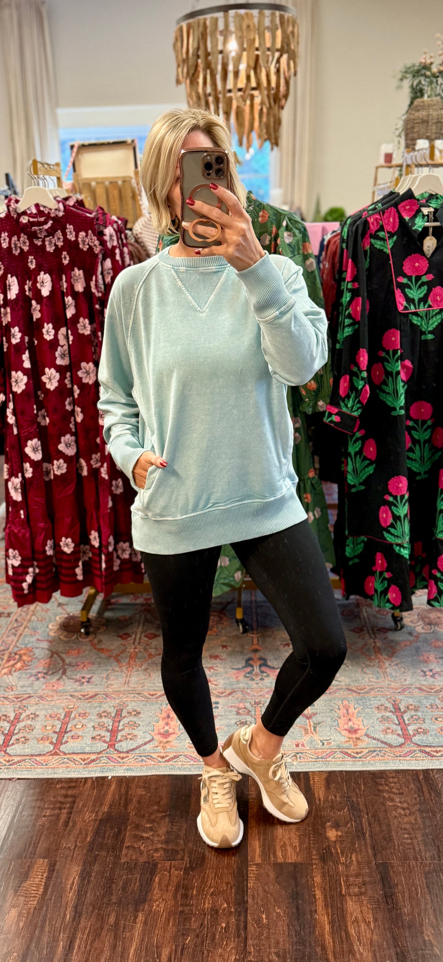 ✨ The Driftwood Raglan Acid-Wash Pullover (Multiple Colors)