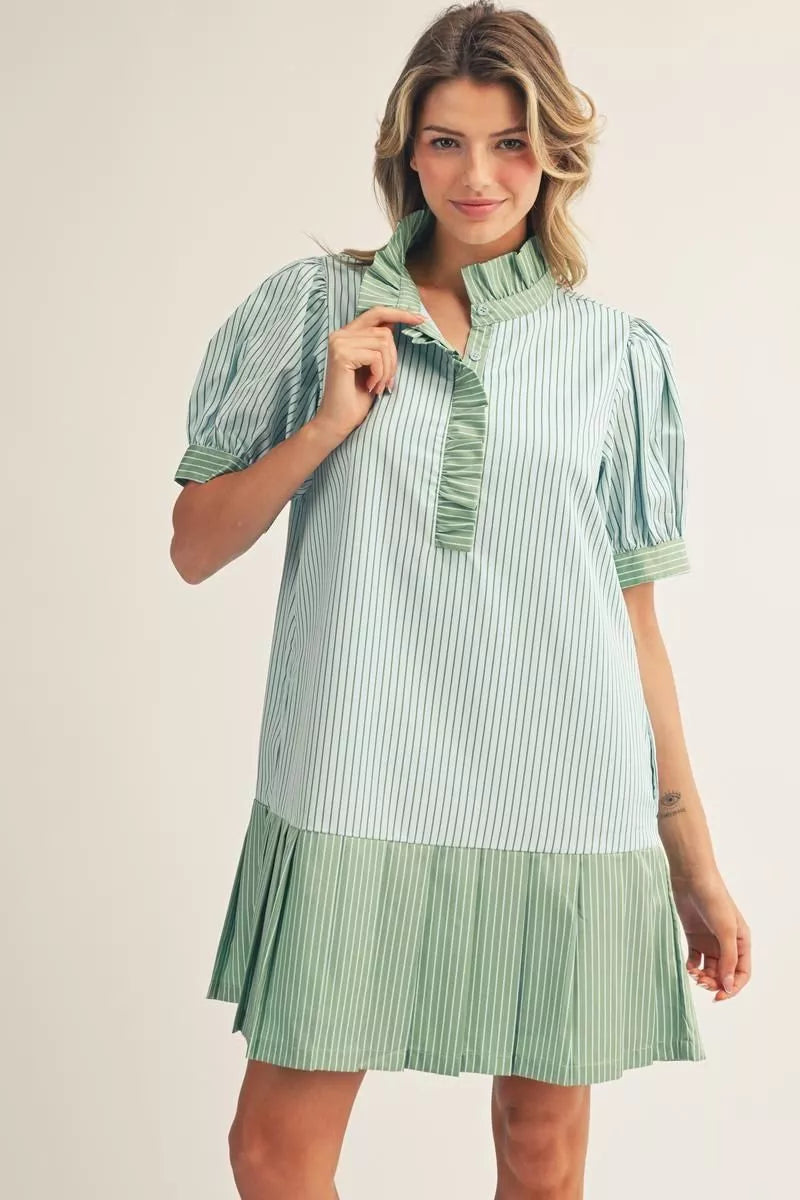 The Sage Breeze Ruffle Dress