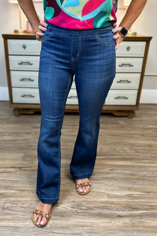 CELLO 30" Dark Wash Flares