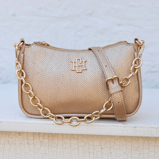 Caroline Hill - The Joan Crossbody in Woven Gold