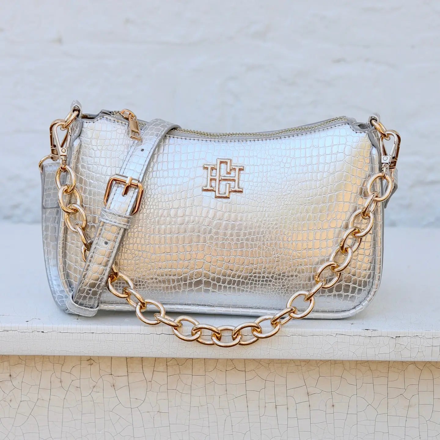 Caroline Hill - The Joan Crossbody in Silver