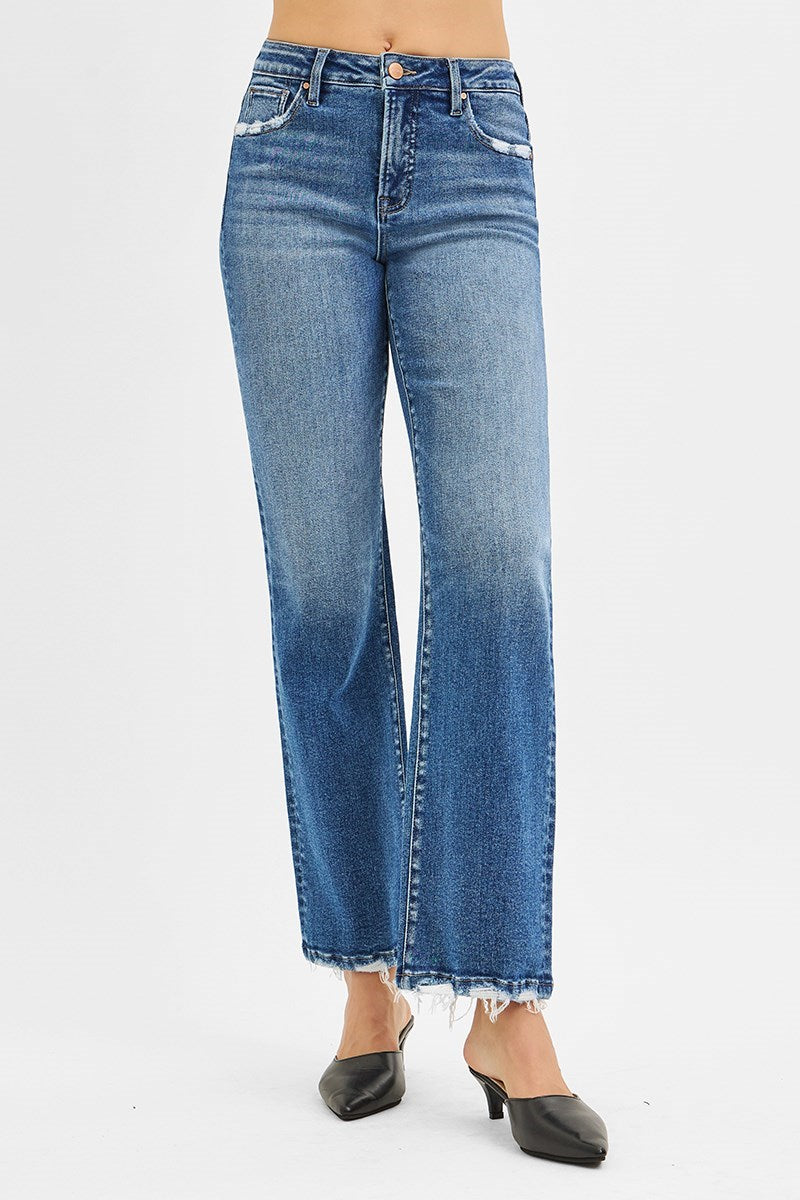 ***PREORDER RISEN JEANS***Tummy Control High Rise Straight Jeans