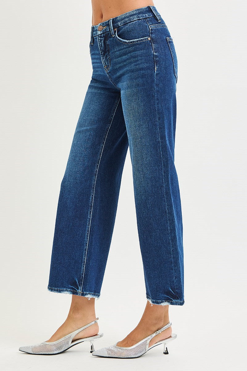 ***PREORDER***Risen High Rise Crop Wide Jeans