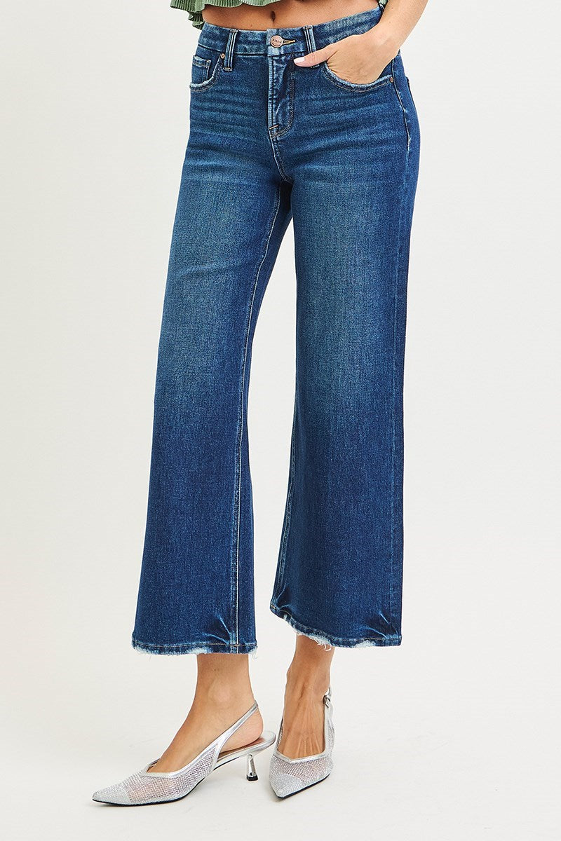 ***PREORDER***Risen High Rise Crop Wide Jeans