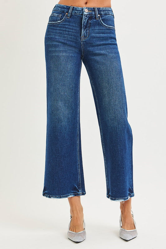 ***PREORDER***Risen High Rise Crop Wide Jeans