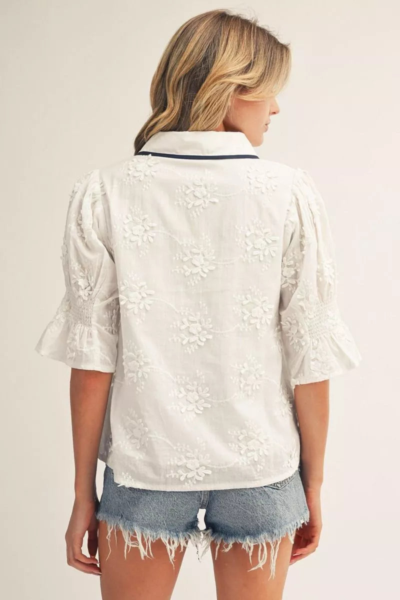The Eleanor Embroidered Blouse