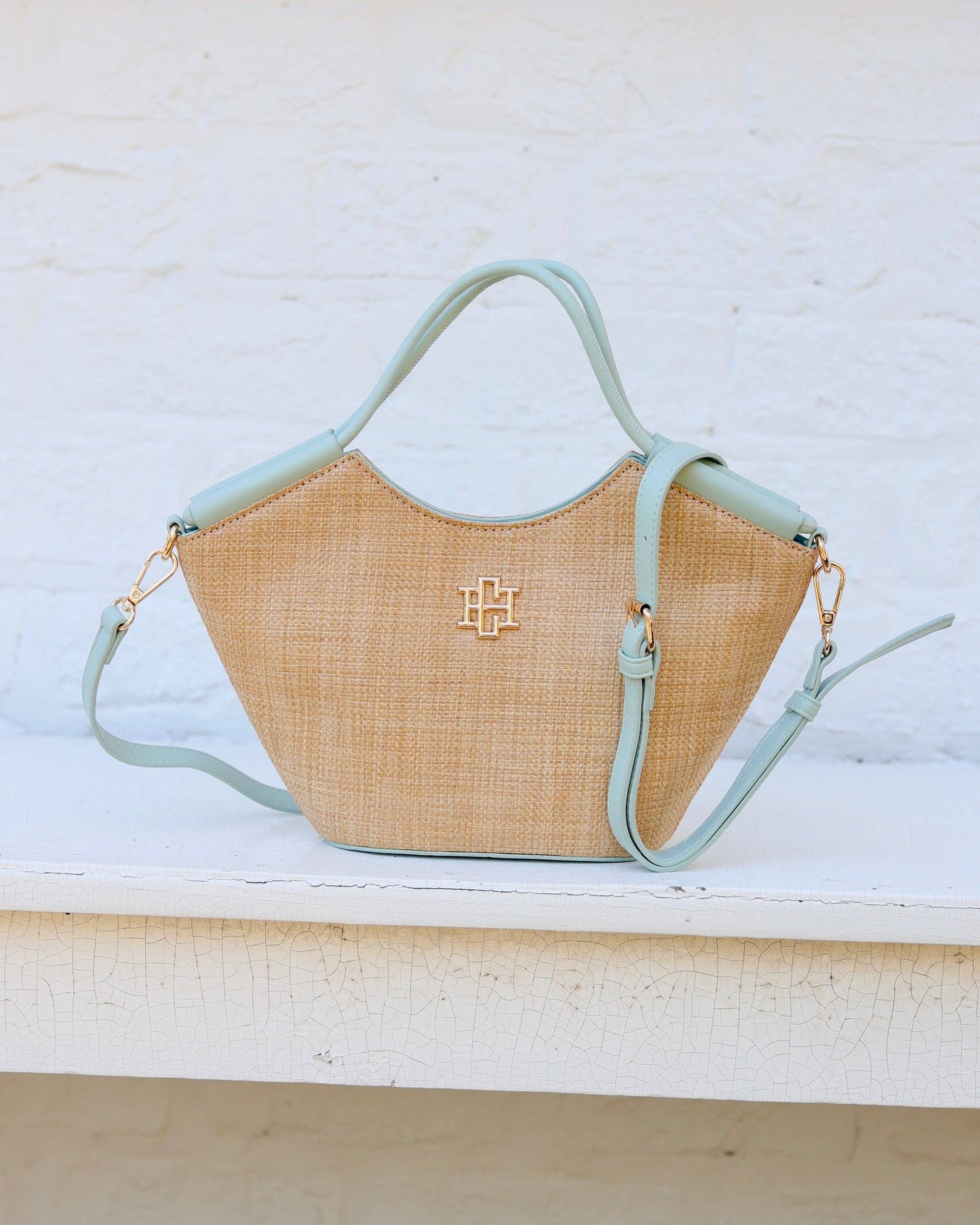Caroline Hill - Leland Mini Tote Natural Mint: Default