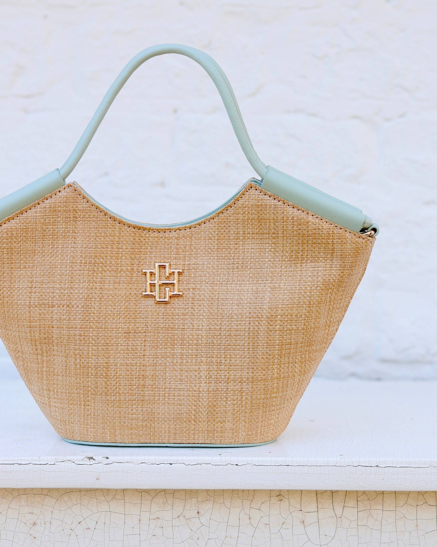 Caroline Hill - Leland Mini Tote Natural Mint: Default