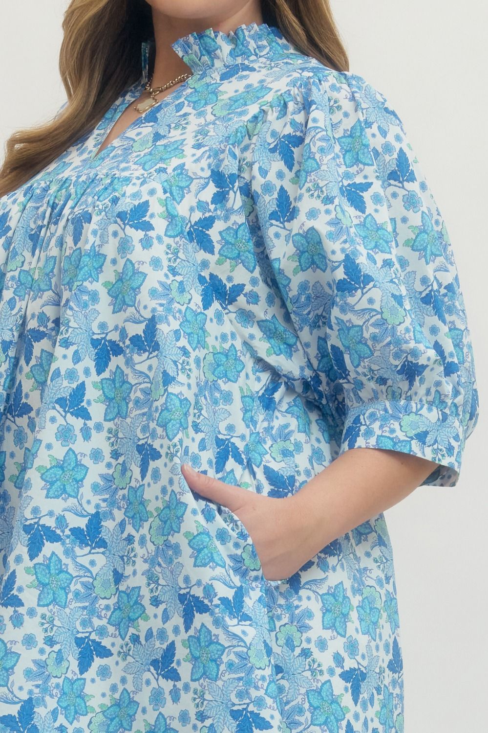 The Blue Meadow Babydoll Dress - Curvy