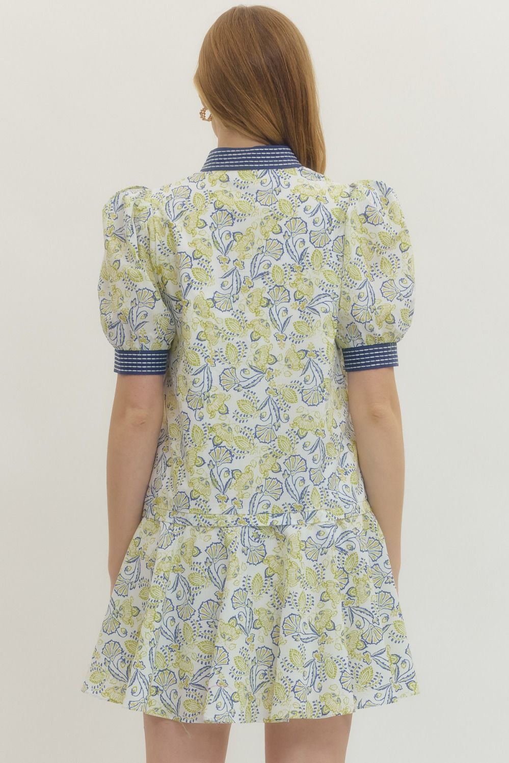 The Lemon Grove Ruffle Sleeve Floral Dress