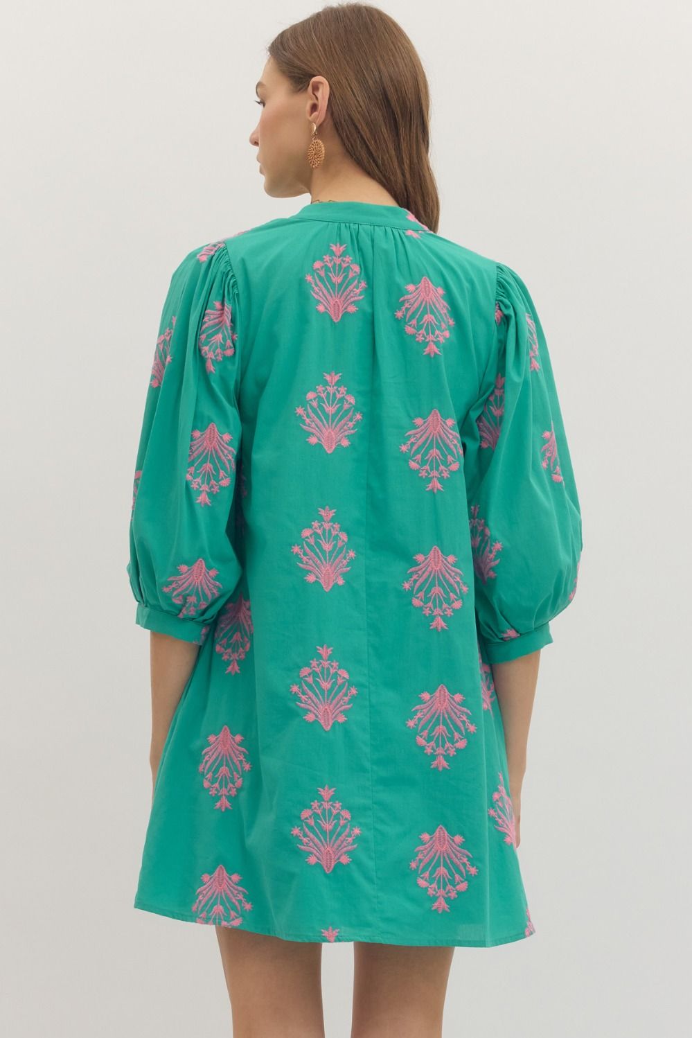 The Palm Embroidered Dress