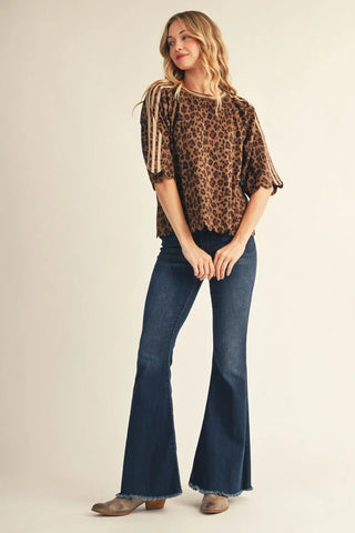 The On The Prowl Top – Mocha Leopard
