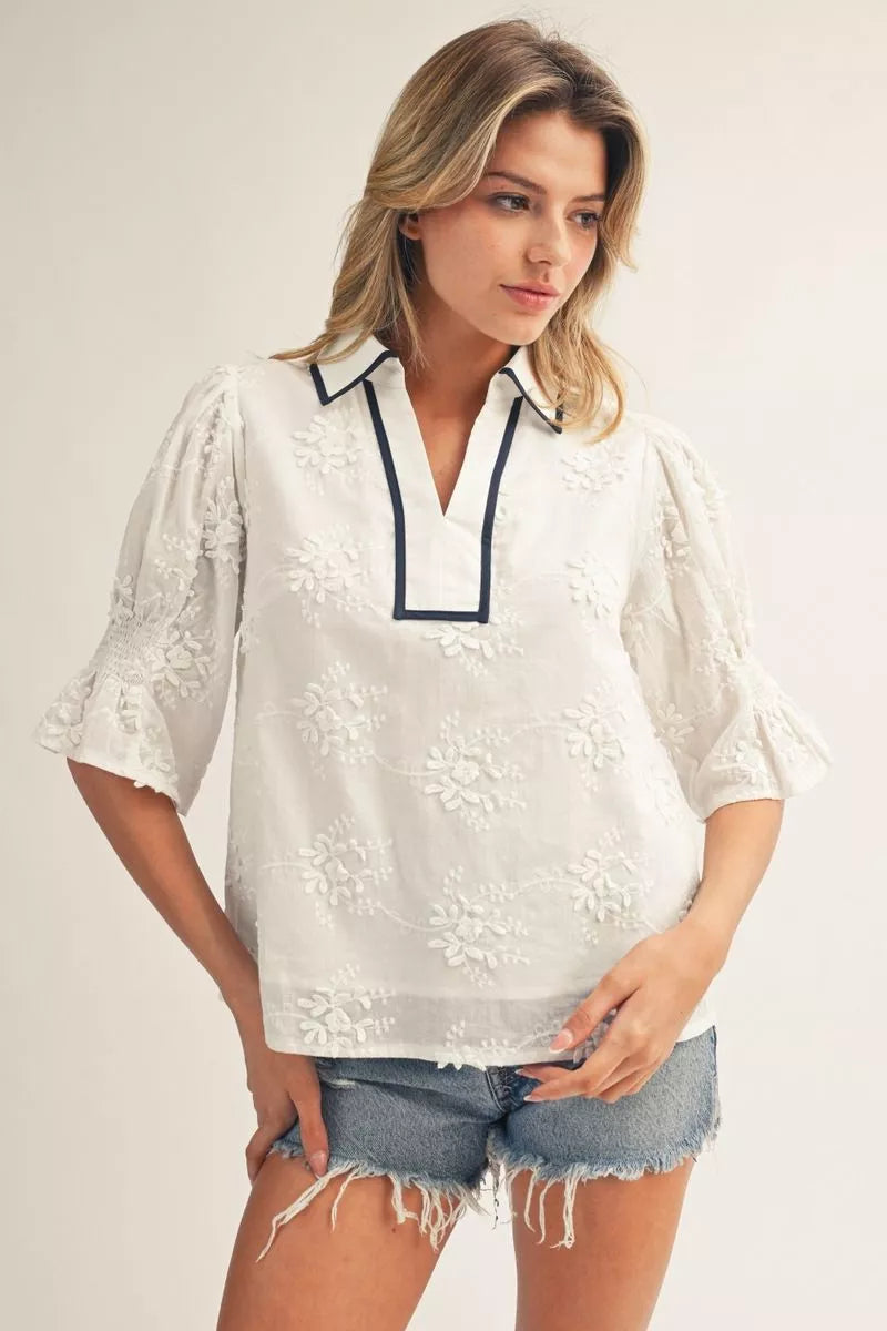 The Eleanor Embroidered Blouse