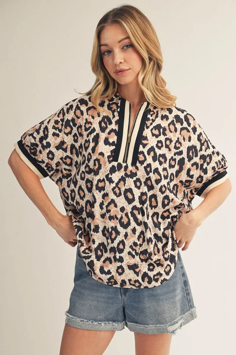 Wild Side Zip Top
