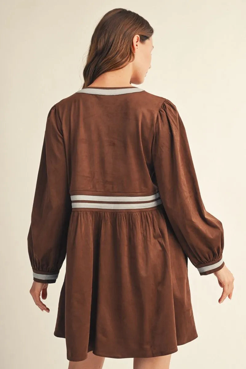 The Sunday Best Suede Dress – Chocolate