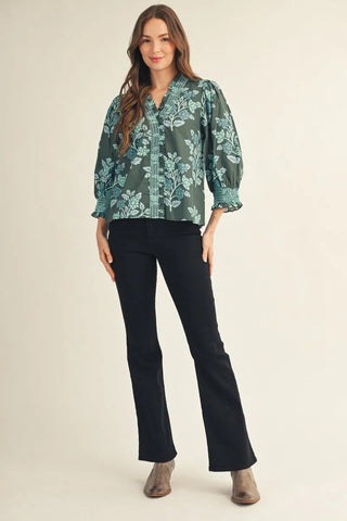 The Evergreen Bloom Top