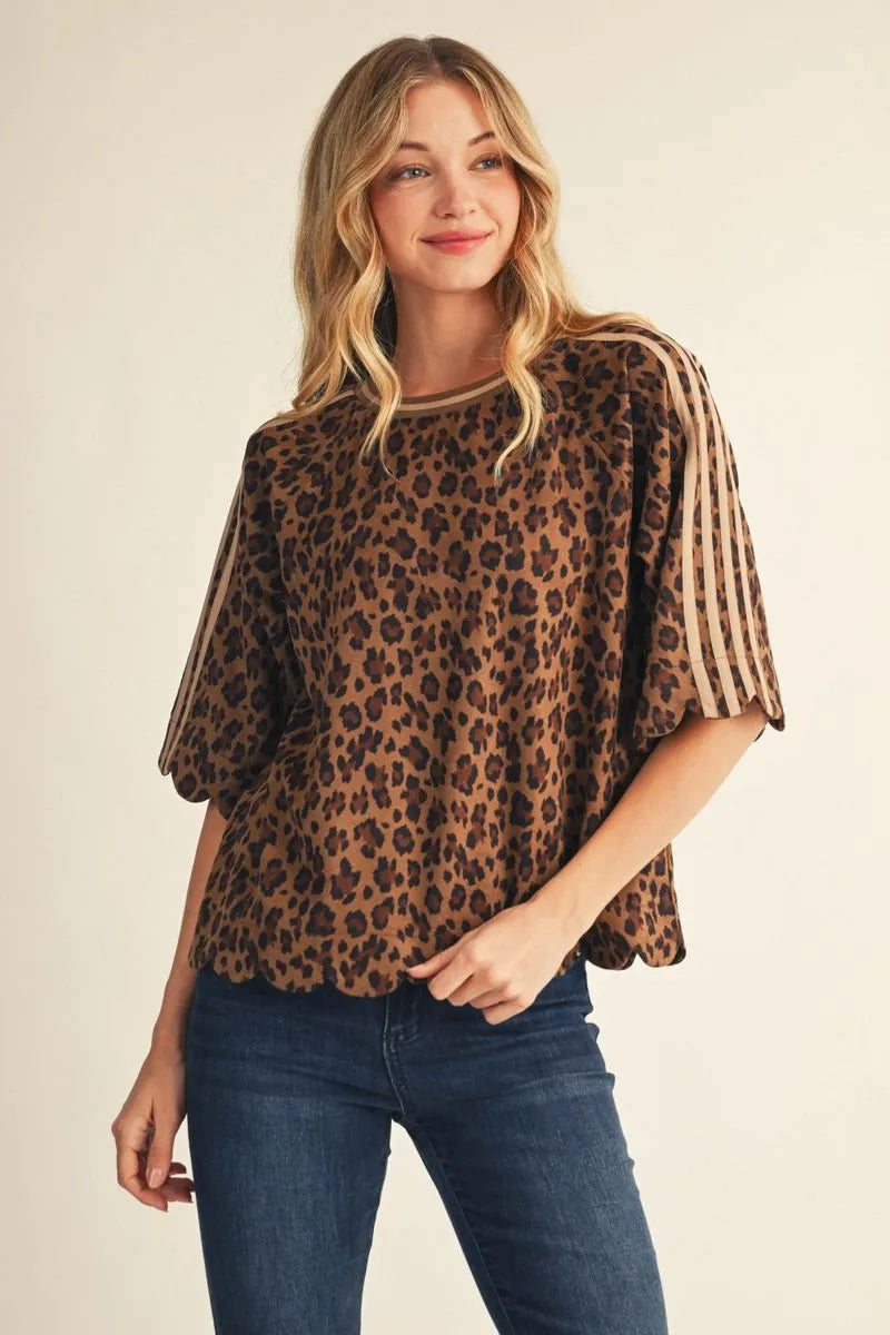 The On The Prowl Top – Mocha Leopard