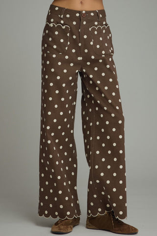 The Dot Your Way Wide Leg Pants