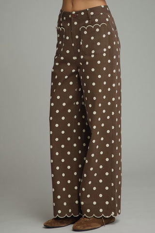 The Dot Your Way Wide Leg Pants
