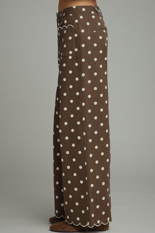 The Dot Your Way Wide Leg Pants