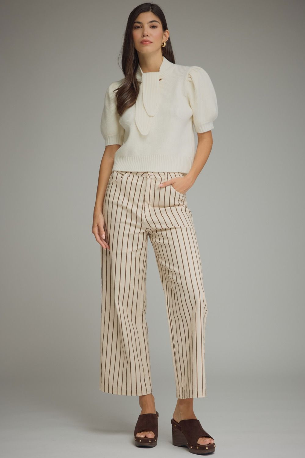 The Main Street Stripe Pants – Ecru
