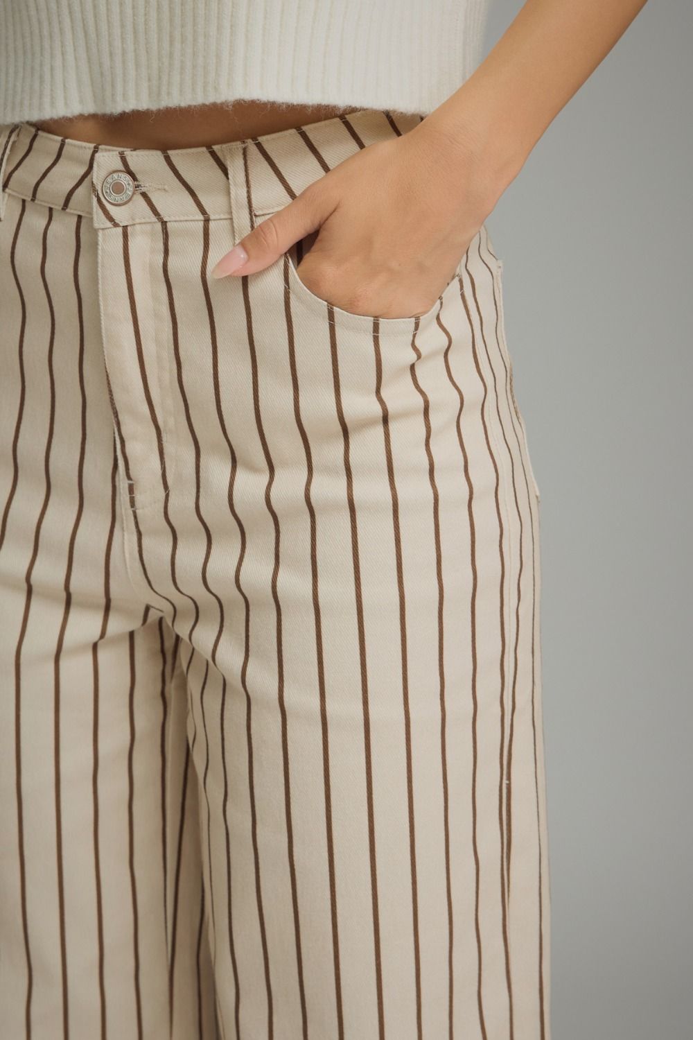 The Main Street Stripe Pants – Ecru