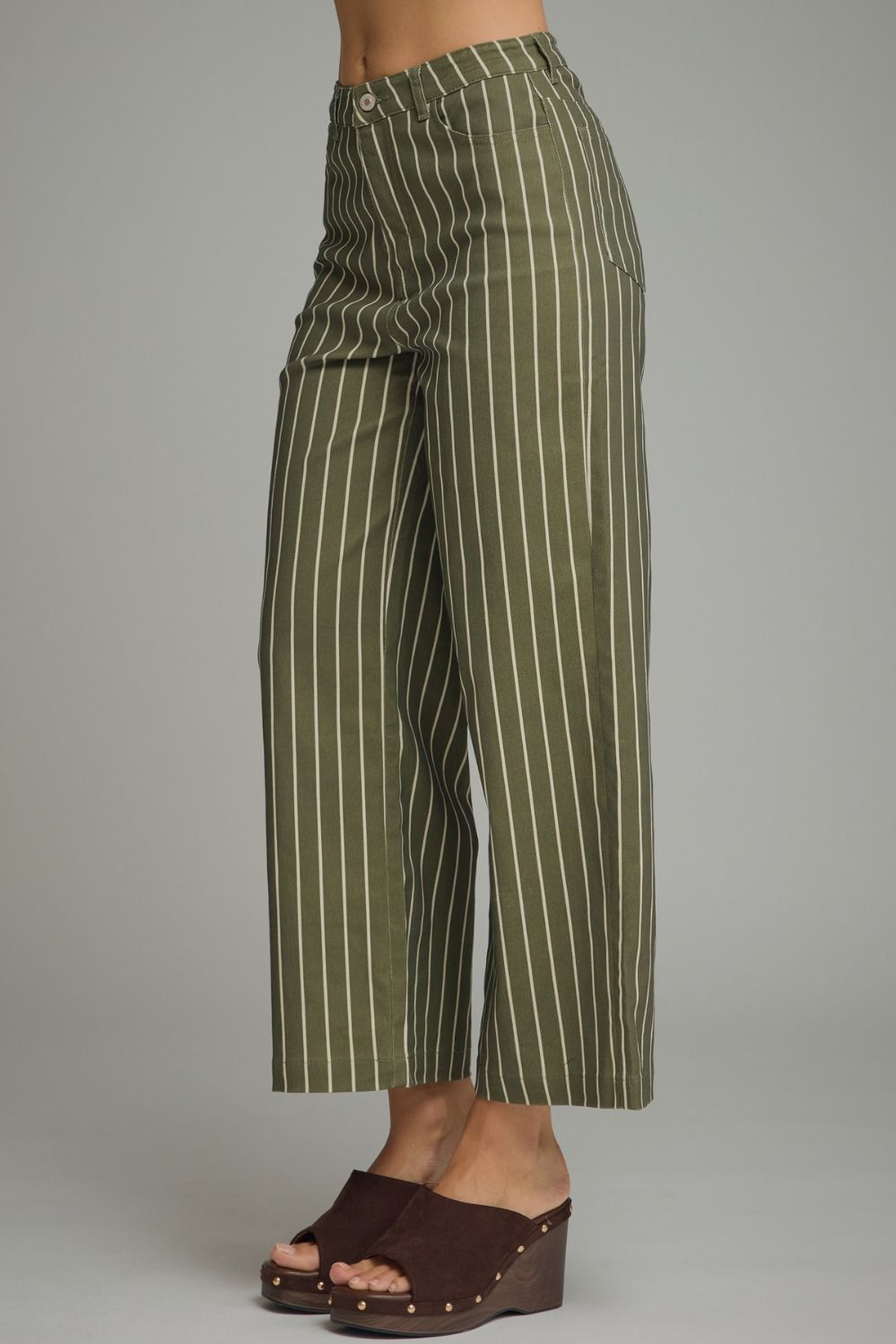 The Main Street Stripe Pants – Olive