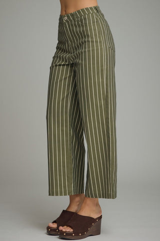 The Main Street Stripe Pants – Olive