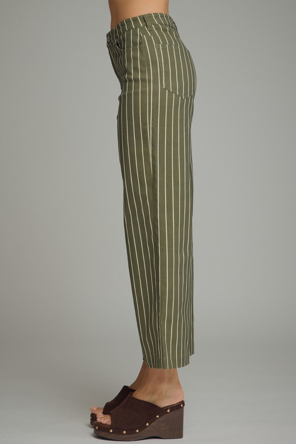 The Main Street Stripe Pants – Olive